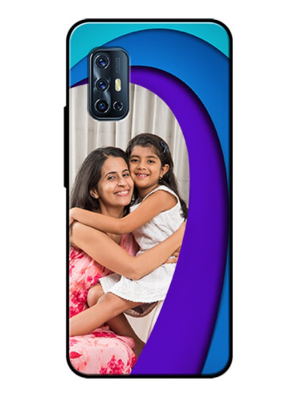 Custom Vivo V17 Photo Printing on Glass Case  - Simple Pattern Design