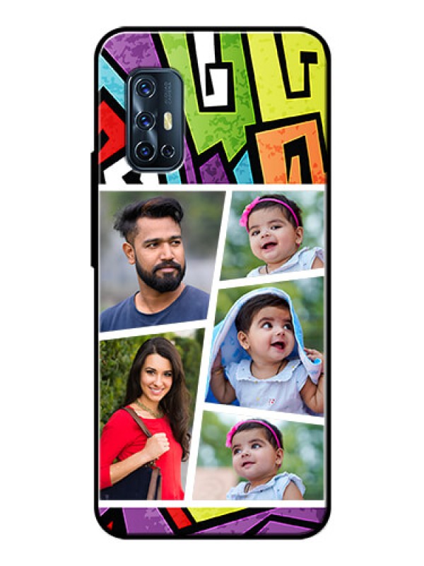 Custom Vivo V17 Custom Glass Phone Case  - Graffiti pattern Design