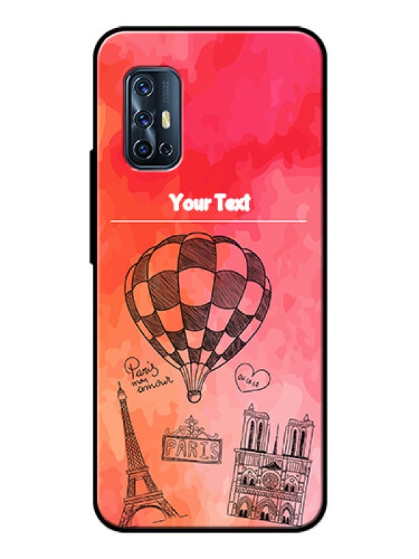 Custom Vivo V17 Custom Glass Phone Case  - Paris Theme Design