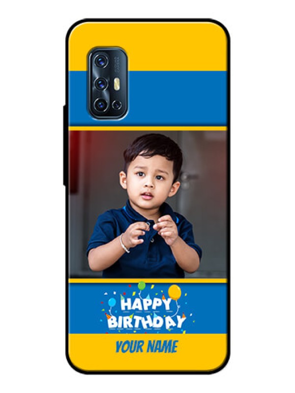 Custom Vivo V17 Custom Glass Mobile Case  - Birthday Wishes Design