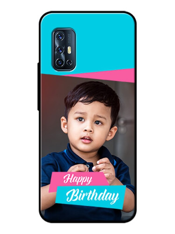 Custom Vivo V17 Personalized Glass Phone Case  - Image Holder with 2 Color Design