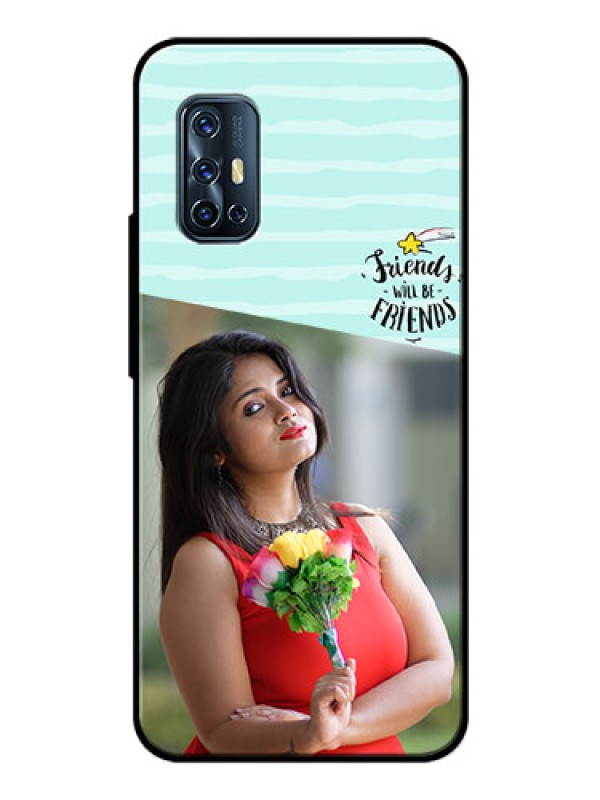 Custom Vivo V17 Custom Glass Phone Case  - Friends Picture Icon Design