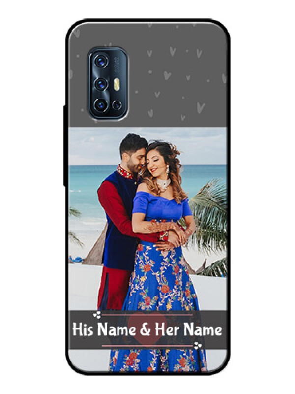 Custom Vivo V17 Custom Glass Mobile Case  - Buy Love Design with Photo Online