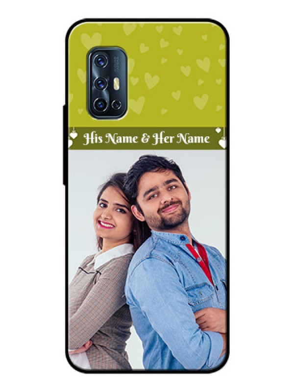 Custom Vivo V17 Custom Glass Phone Case  - You & Me Heart Design