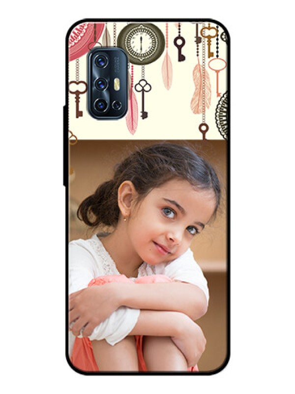 Custom Vivo V17 Custom Glass Mobile Case  - Boho Style Design