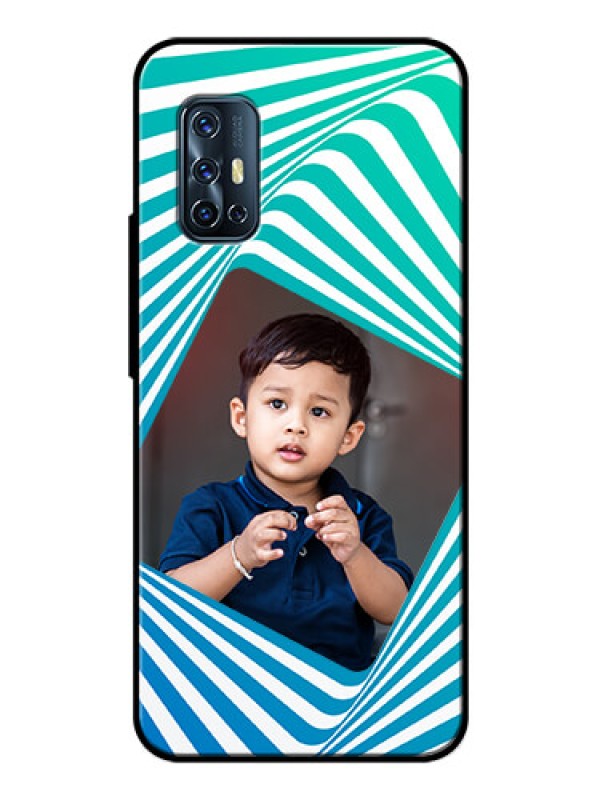 Custom Vivo V17 Personalized Glass Phone Case  - Abstract Spiral Design
