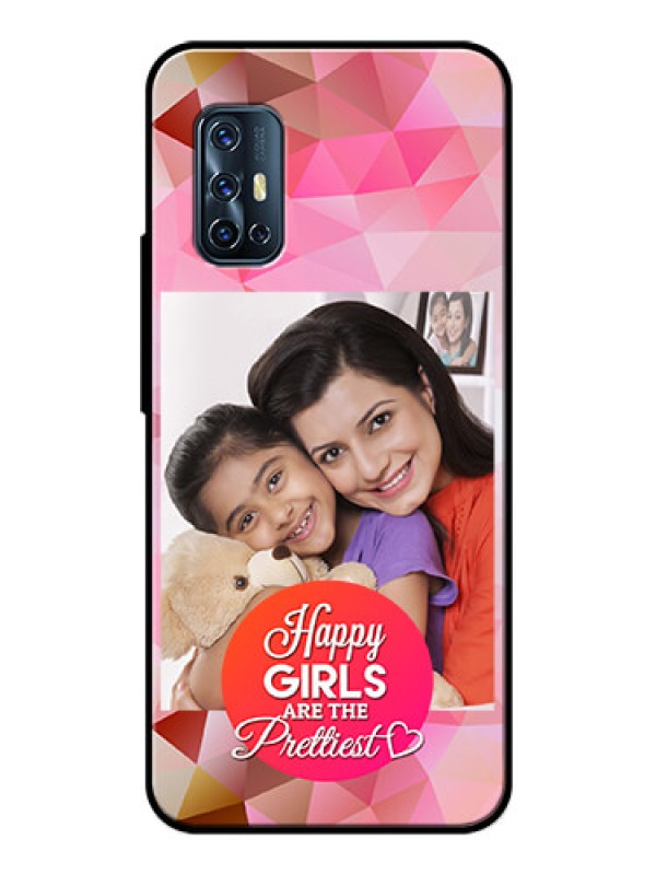 Custom Vivo V17 Photo Printing on Glass Case  - Abstract Triangle Design