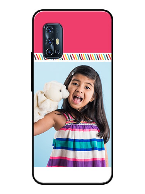 Custom Vivo V17 Personalized Glass Phone Case  - Line art design