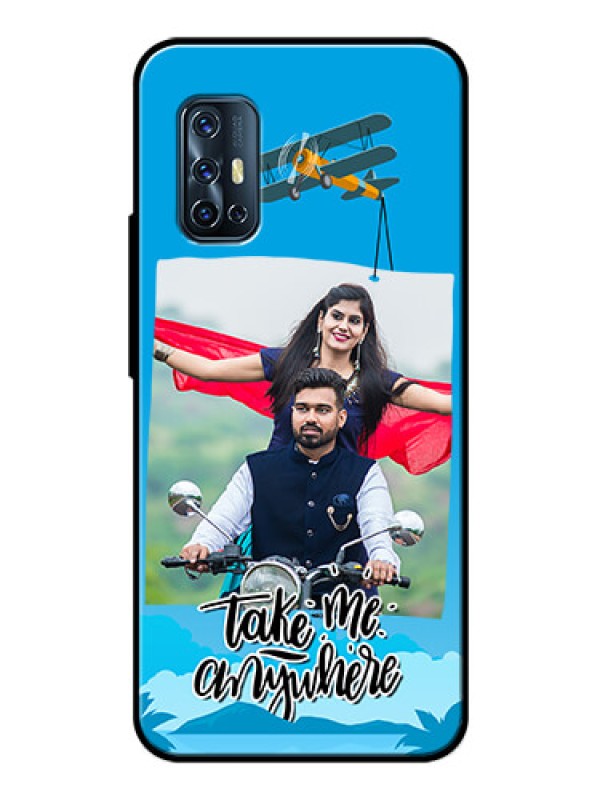 Custom Vivo V17 Custom Glass Mobile Case  - Traveller Design 