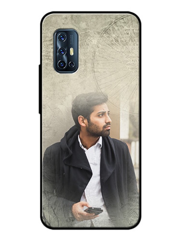 Custom Vivo V17 Custom Glass Phone Case  - with vintage design