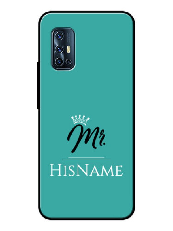 Custom Vivo V17 Custom Glass Phone Case Mr with Name