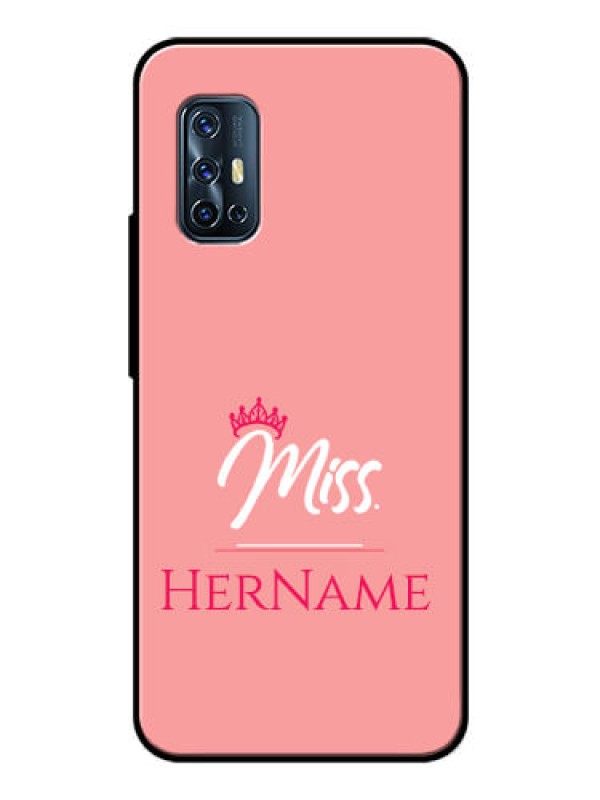 Custom Vivo V17 Custom Glass Phone Case Mrs with Name
