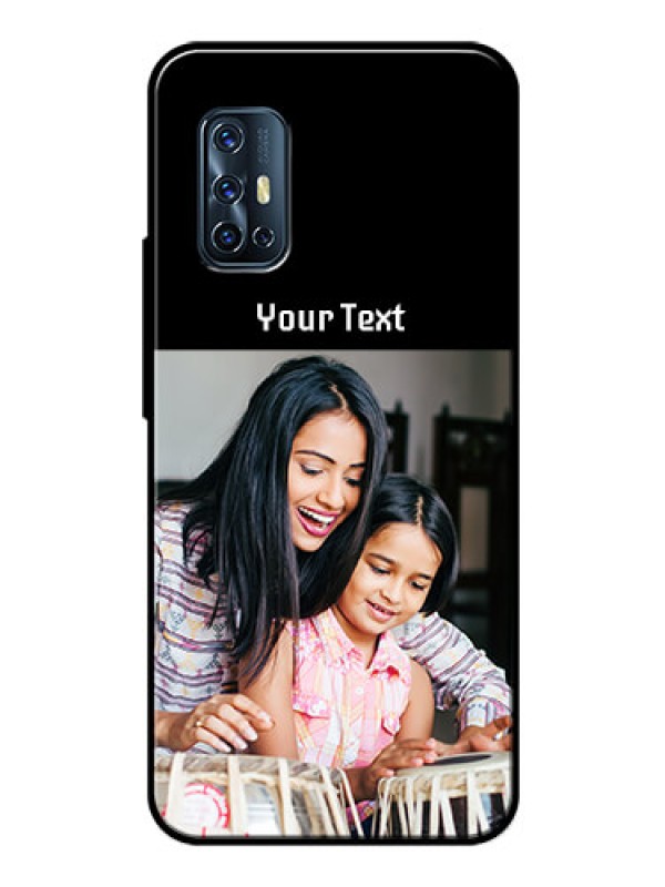 Custom Vivo V17 Photo with Name on Glass Phone Case