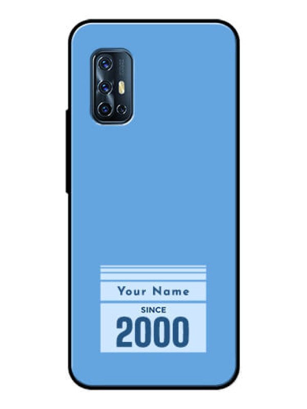 Custom Vivo V17 Custom Glass Mobile Case - Custom Year of birth Design