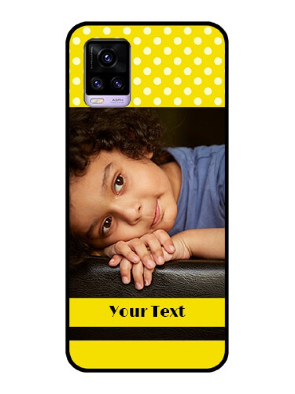 Custom Vivo V20 2021 Custom Glass Phone Case - Bright Yellow Case Design
