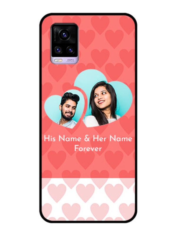 Custom Vivo V20 2021 Personalized Glass Phone Case - Couple Pic Upload Design