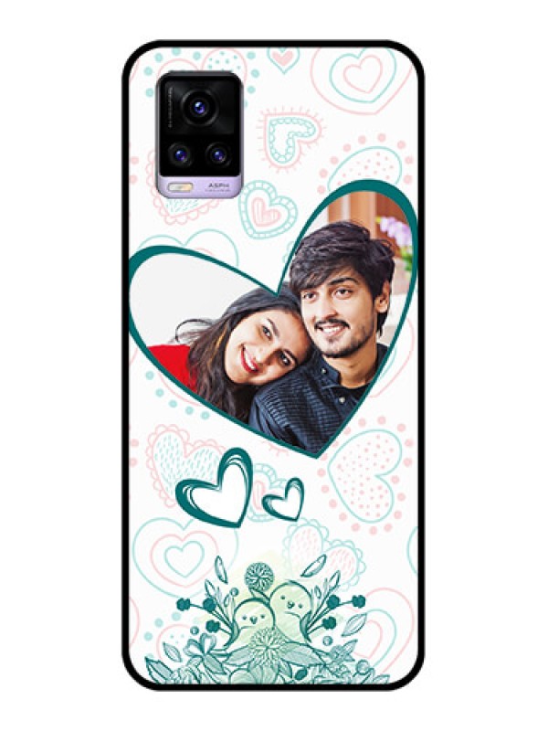 Custom Vivo V20 2021 Photo Printing on Glass Case - Premium Couple Design