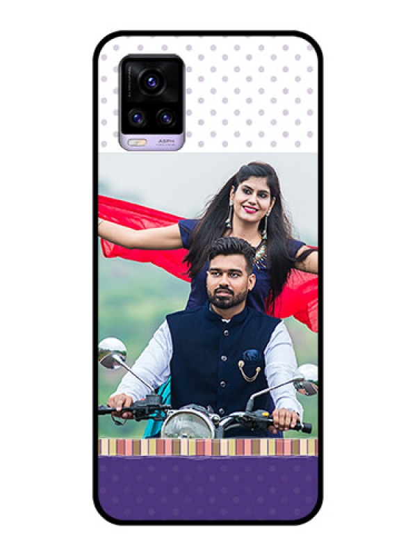 Custom Vivo V20 2021 Photo Printing on Glass Case - Cute Family Design