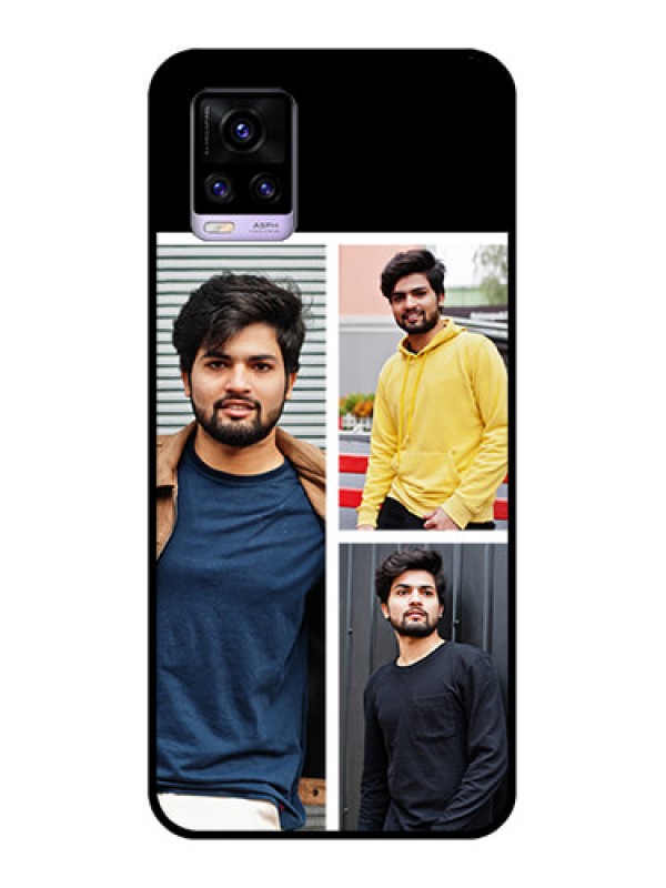 Custom Vivo V20 2021 Photo Printing on Glass Case - Upload Multiple Picture Design
