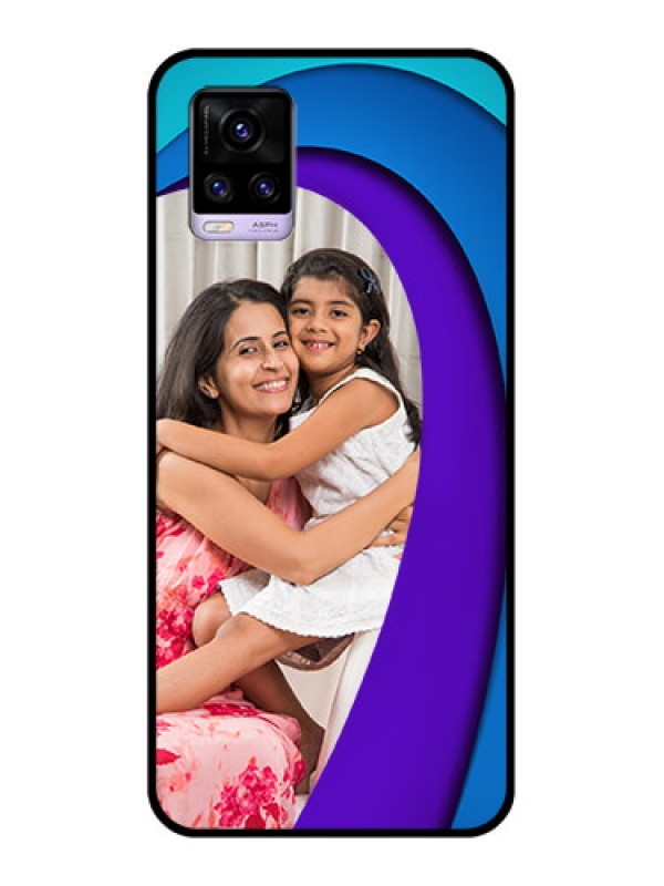 Custom Vivo V20 2021 Photo Printing on Glass Case - Simple Pattern Design
