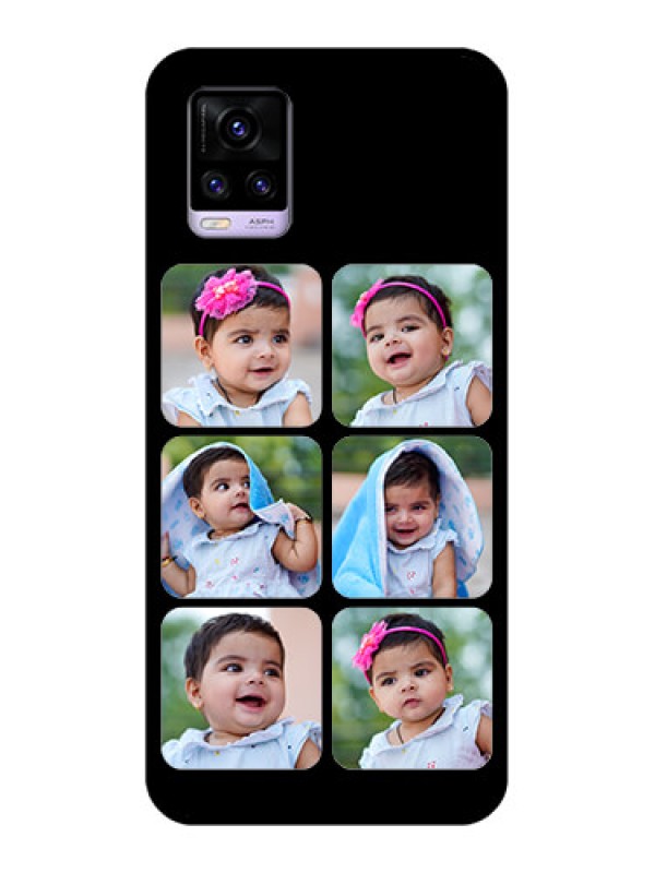 Custom Vivo V20 2021 Photo Printing on Glass Case - Multiple Pictures Design