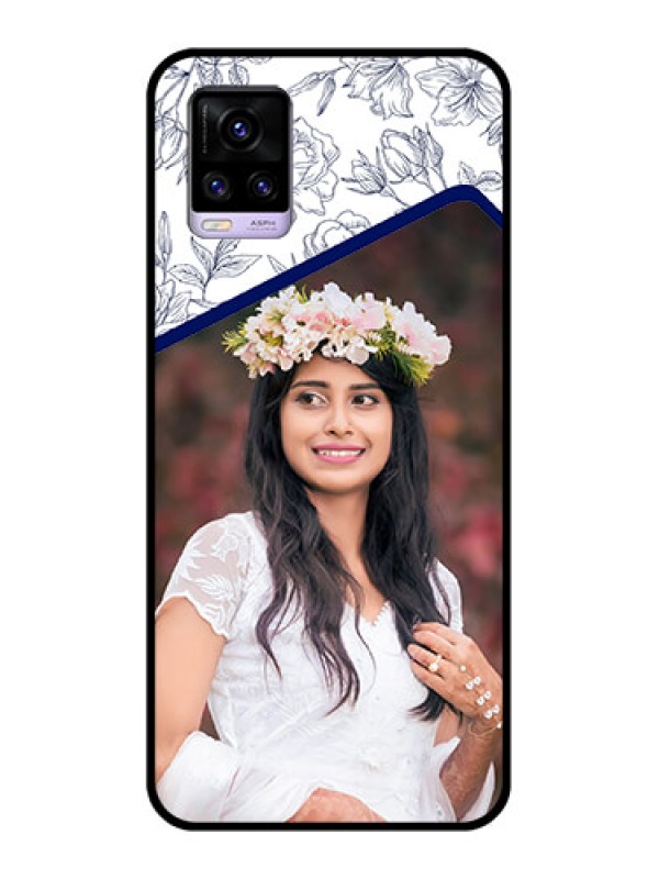 Custom Vivo V20 2021 Personalized Glass Phone Case - Premium Floral Design
