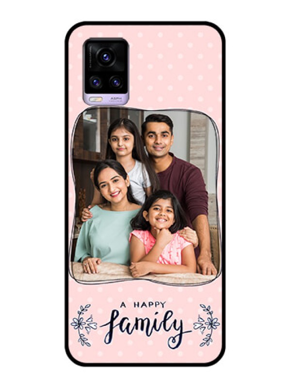 Custom Vivo V20 2021 Custom Glass Phone Case - Family with Dots Design