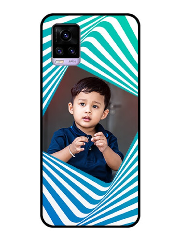 Custom Vivo V20 2021 Personalized Glass Phone Case - Abstract Spiral Design