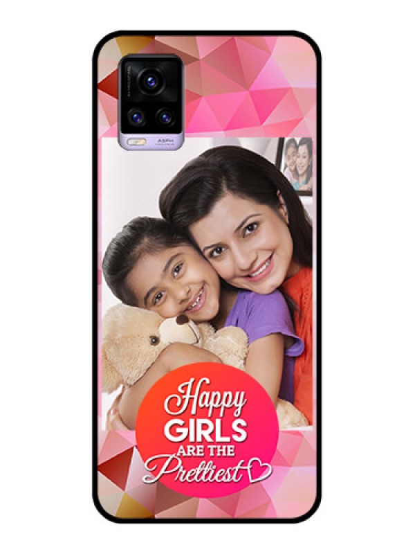 Custom Vivo V20 2021 Photo Printing on Glass Case - Abstract Triangle Design