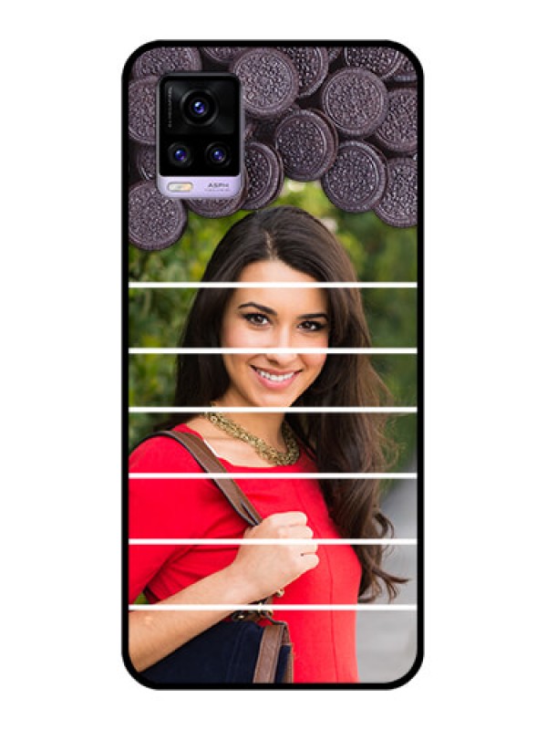 Custom Vivo V20 2021 Custom Glass Phone Case - with Oreo Biscuit Design