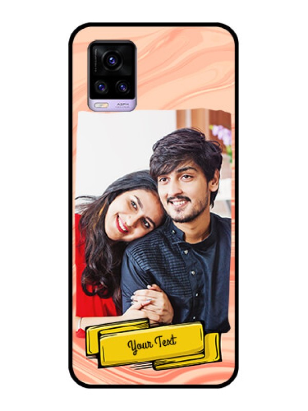 Custom Vivo V20 2021 Personalized Glass Phone Case - Marble Texture Design