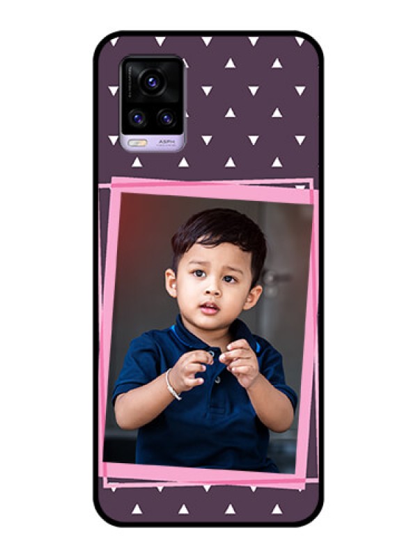Custom Vivo V20 2021 Custom Glass Mobile Case - Triangle Pattern Dotted Design