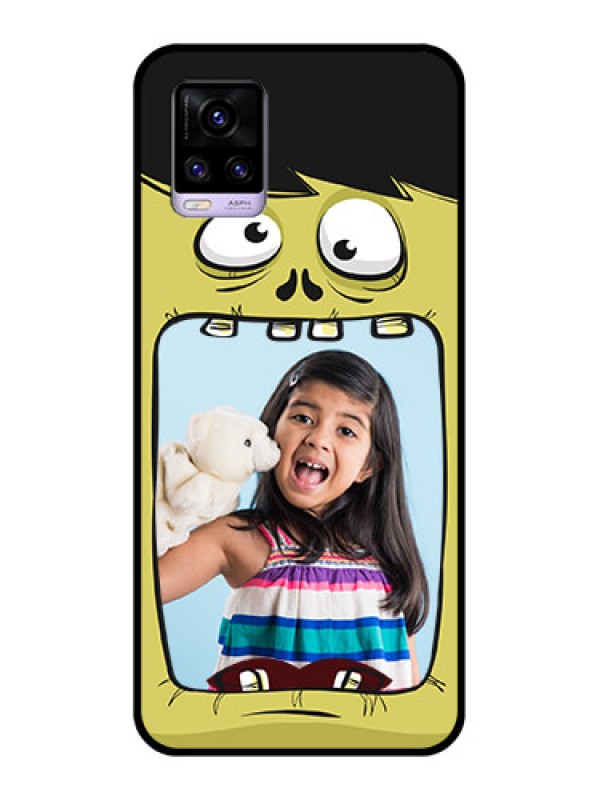 Custom Vivo V20 2021 Personalized Glass Phone Case - Cartoon monster back case Design