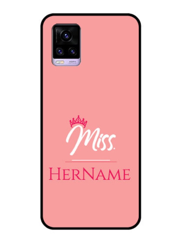 Custom Vivo V20 2021 Custom Glass Phone Case Mrs with Name