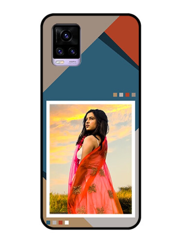 Custom Vivo V20 2021 Personalized Glass Phone Case - Retro color pallet Design