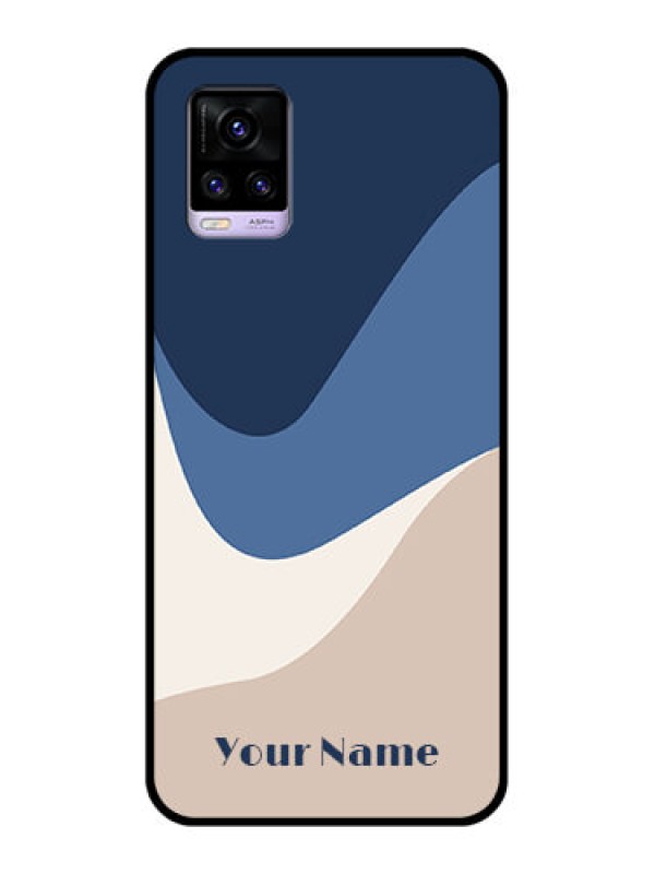 Custom Vivo V20 2021 Custom Glass Phone Case - Abstract Drip Art Design