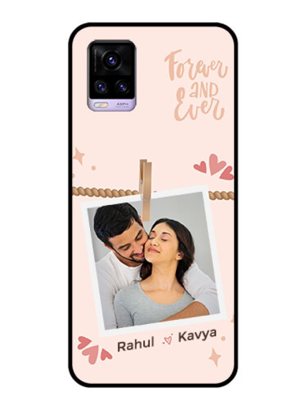 Custom Vivo V20 2021 Custom Glass Phone Case - Forever and ever love Design
