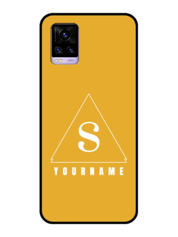 Custom Vivo V20 2021 Personalized Glass Phone Case - simple triangle Design