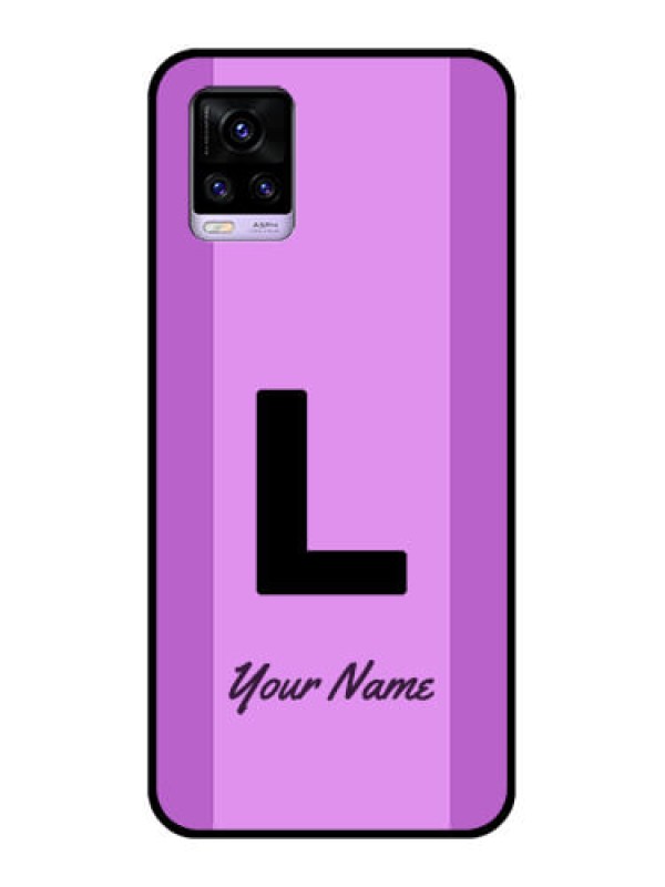 Custom Vivo V20 2021 Custom Glass Phone Case - Tricolor custom text Design