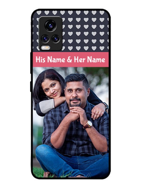 Custom Vivo V20 Pro Custom Glass Mobile Case  - Love Symbols Design