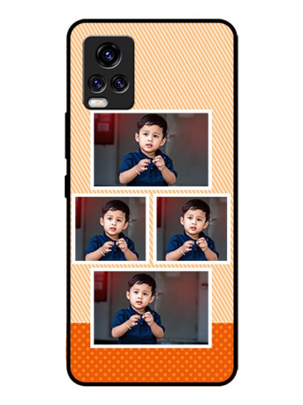 Custom Vivo V20 Pro Photo Printing on Glass Case  - Bulk Photos Upload Design