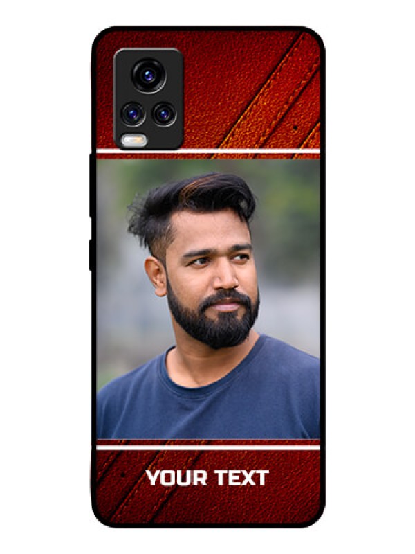 Custom Vivo V20 Pro Personalized Glass Phone Case  - Leather Phone Case Design