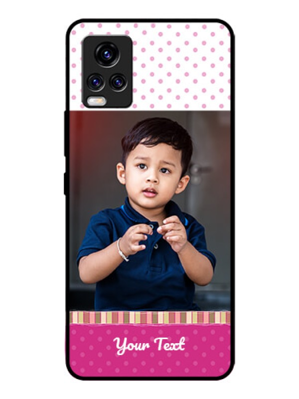 Custom Vivo V20 Pro Photo Printing on Glass Case  - Cute Girls Cover Design