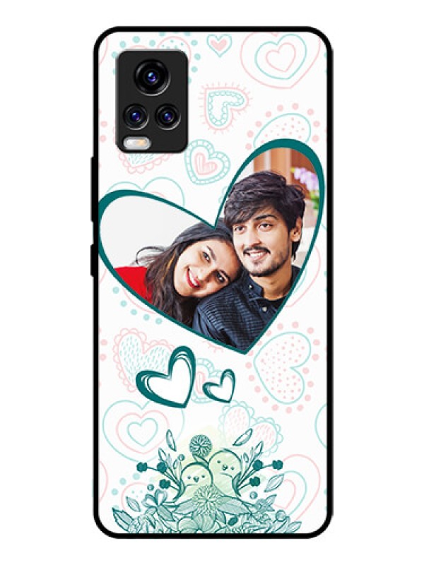 Custom Vivo V20 Pro Photo Printing on Glass Case  - Premium Couple Design