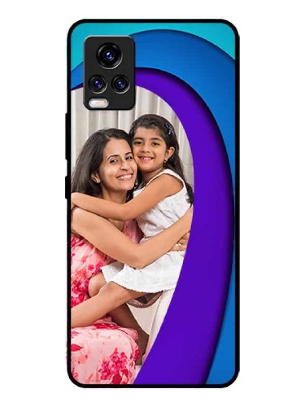 Custom Vivo V20 Pro Photo Printing on Glass Case  - Simple Pattern Design