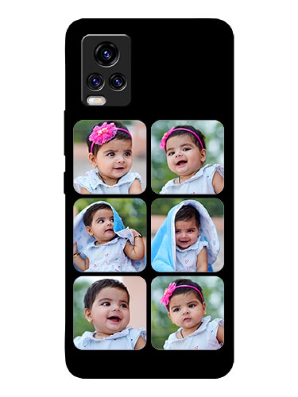 Custom Vivo V20 Pro Photo Printing on Glass Case  - Multiple Pictures Design