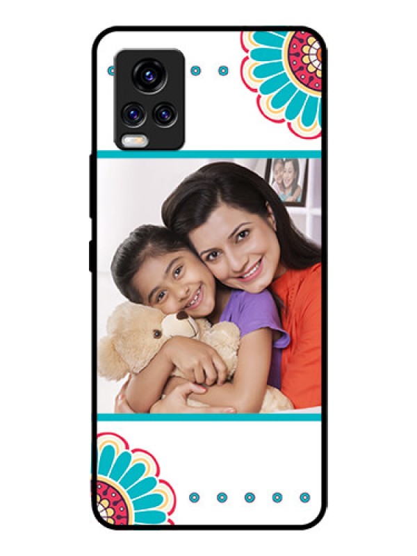 Custom Vivo V20 Pro Custom Glass Phone Case  - Flower Design