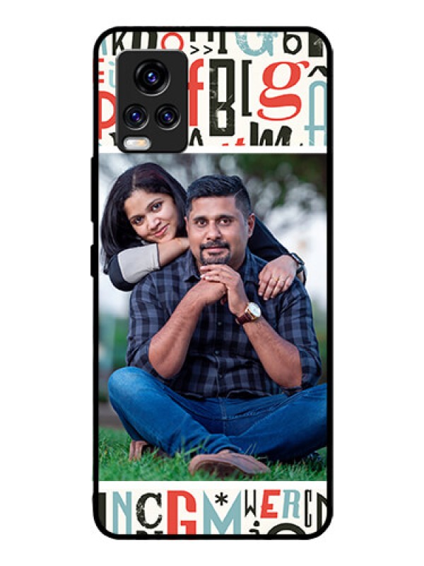 Custom Vivo V20 Pro Personalized Glass Phone Case  - Alphabet Design