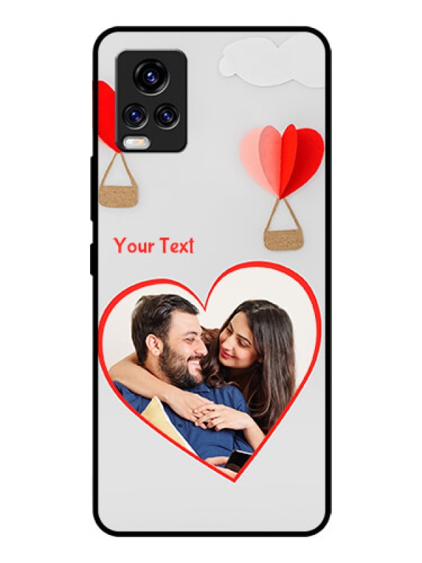 Custom Vivo V20 Pro Custom Glass Mobile Case  - Parachute Love Design