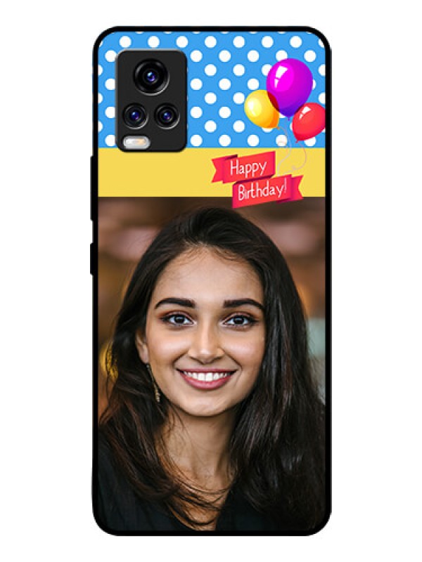 Custom Vivo V20 Pro Custom Glass Mobile Case  - Happy Birthday Design